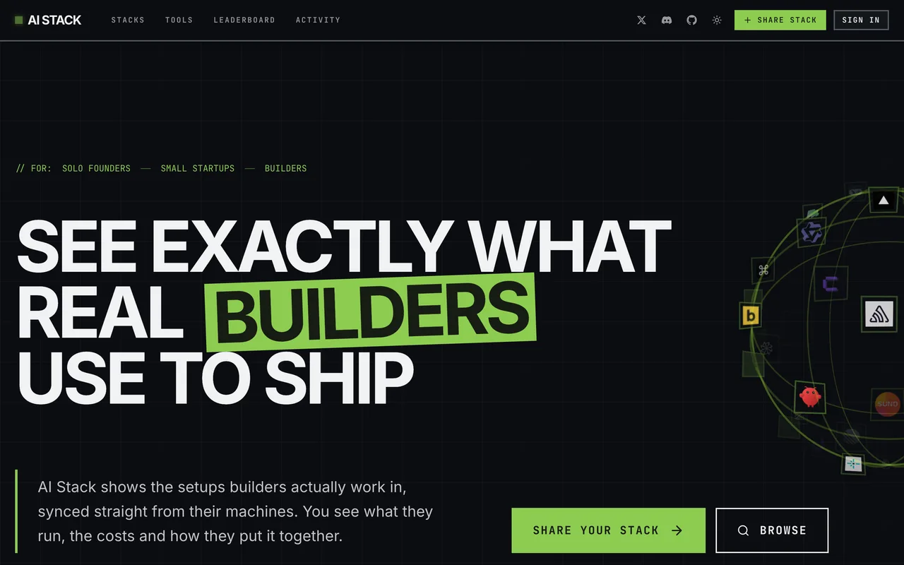 AI Stack homepage
