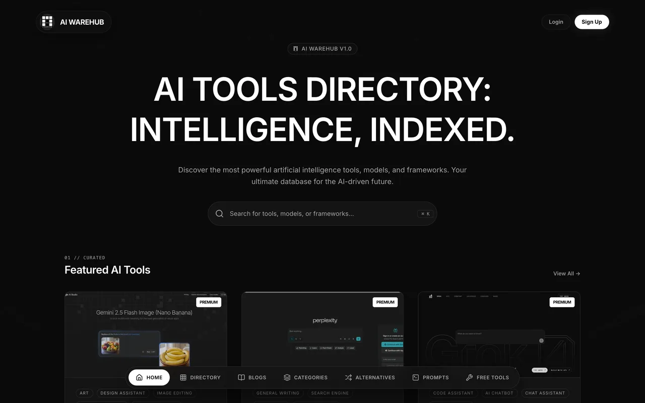 AI WareHub homepage