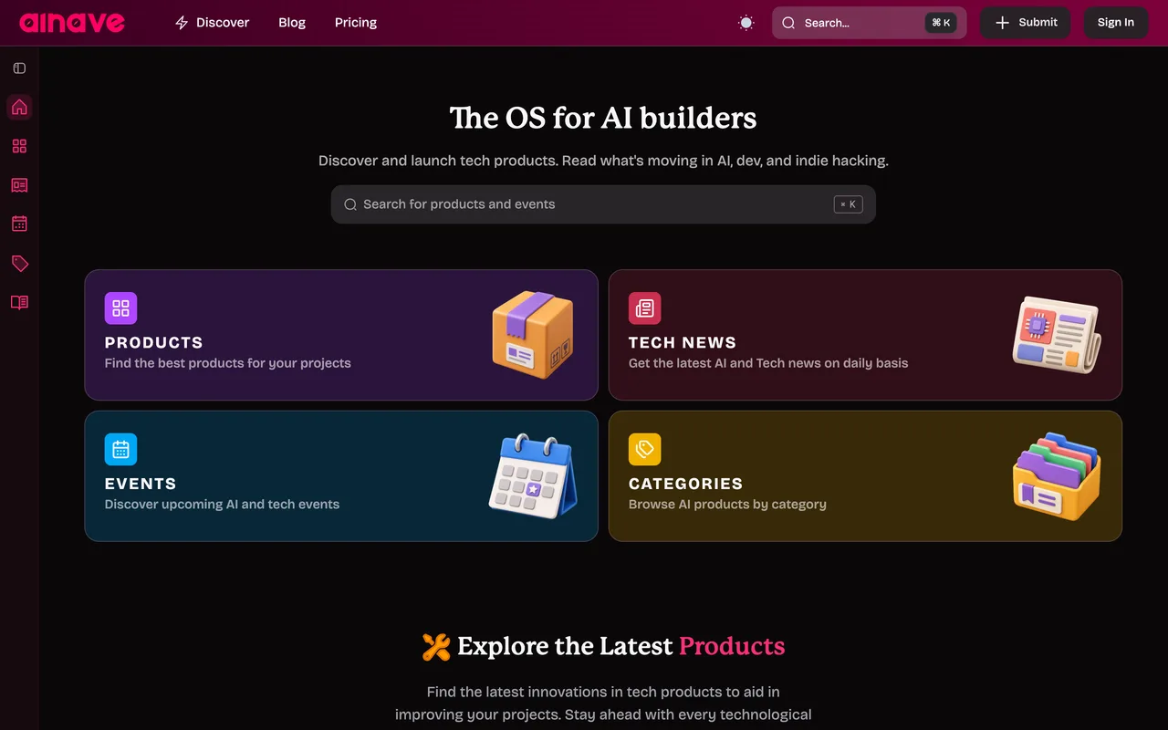 AINave homepage