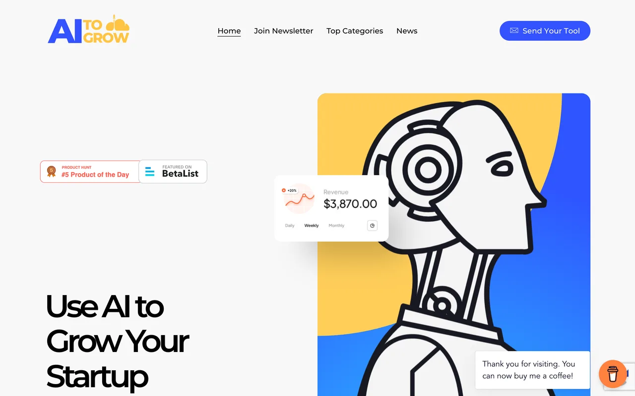 AItoGrow homepage