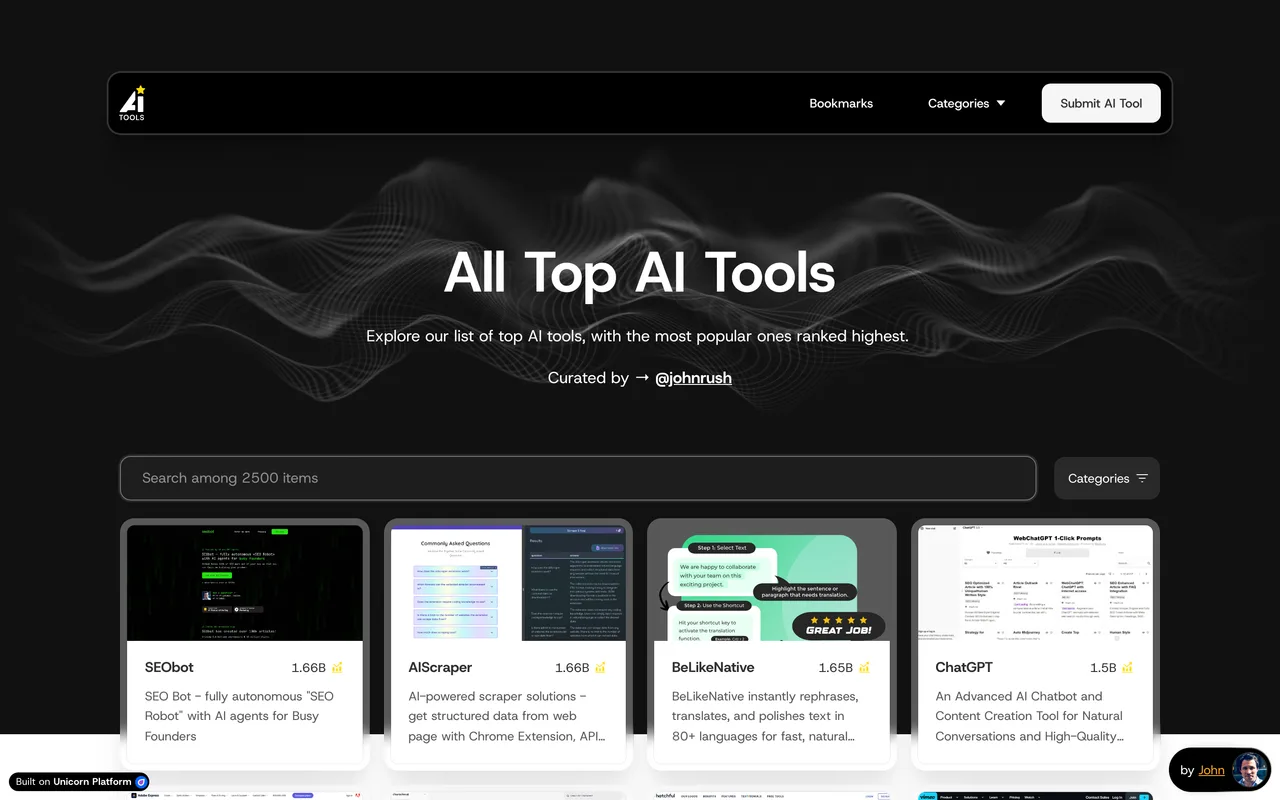 AIToolFor homepage