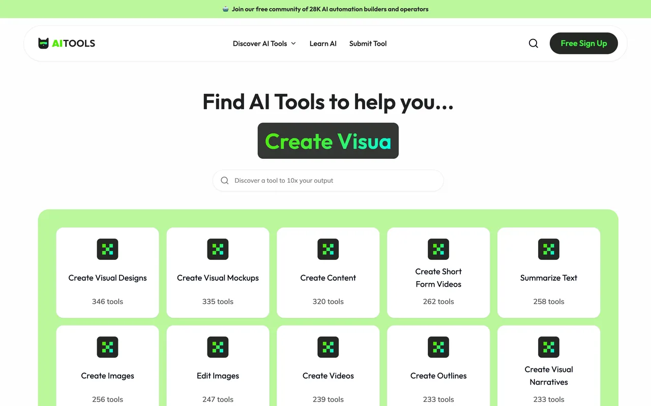 AI Tools homepage