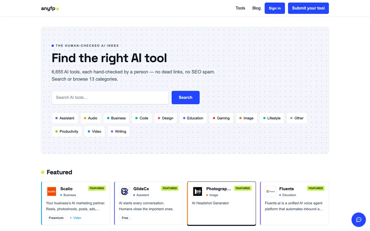 AnyFP homepage