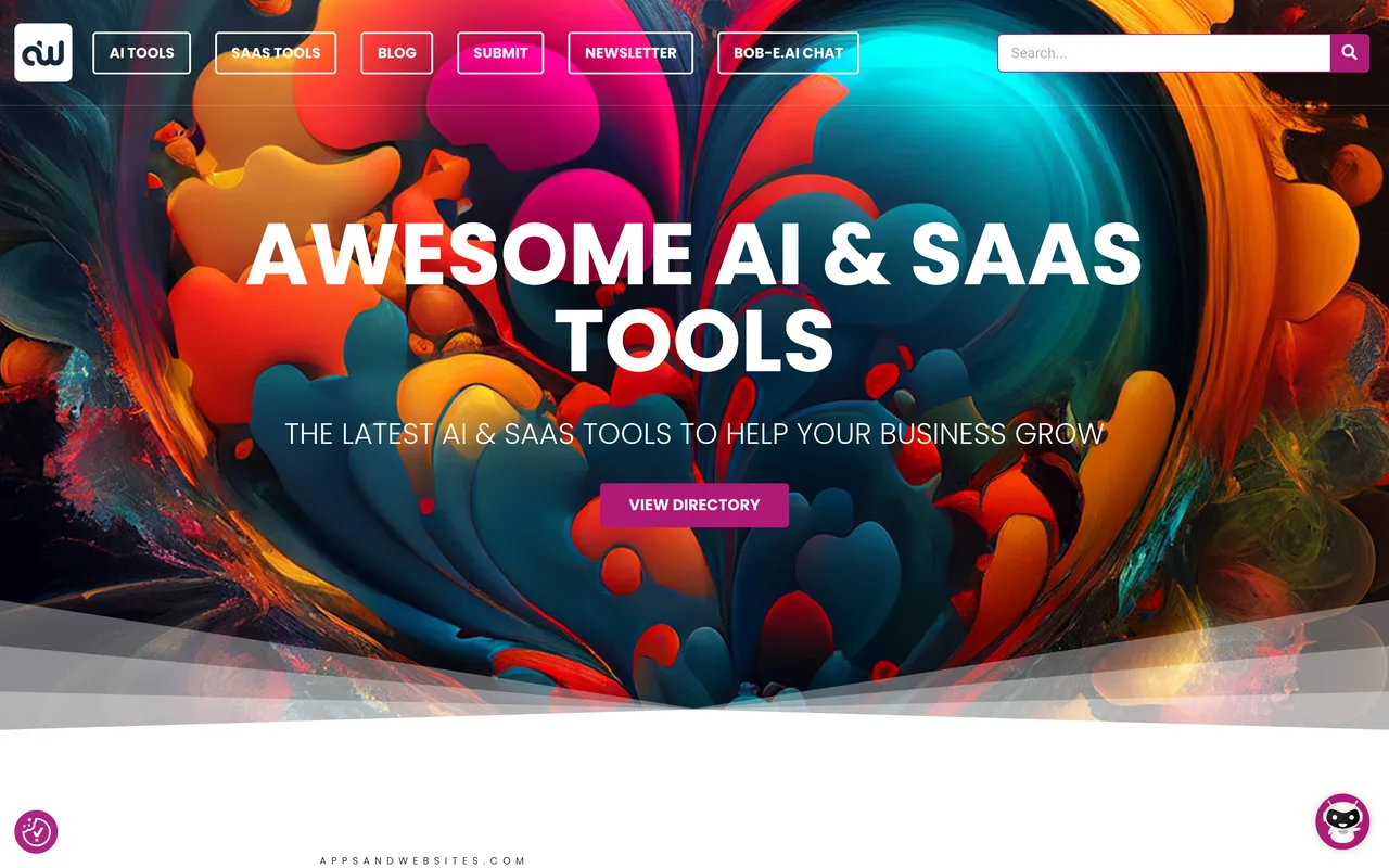 Apps and Websites homepage