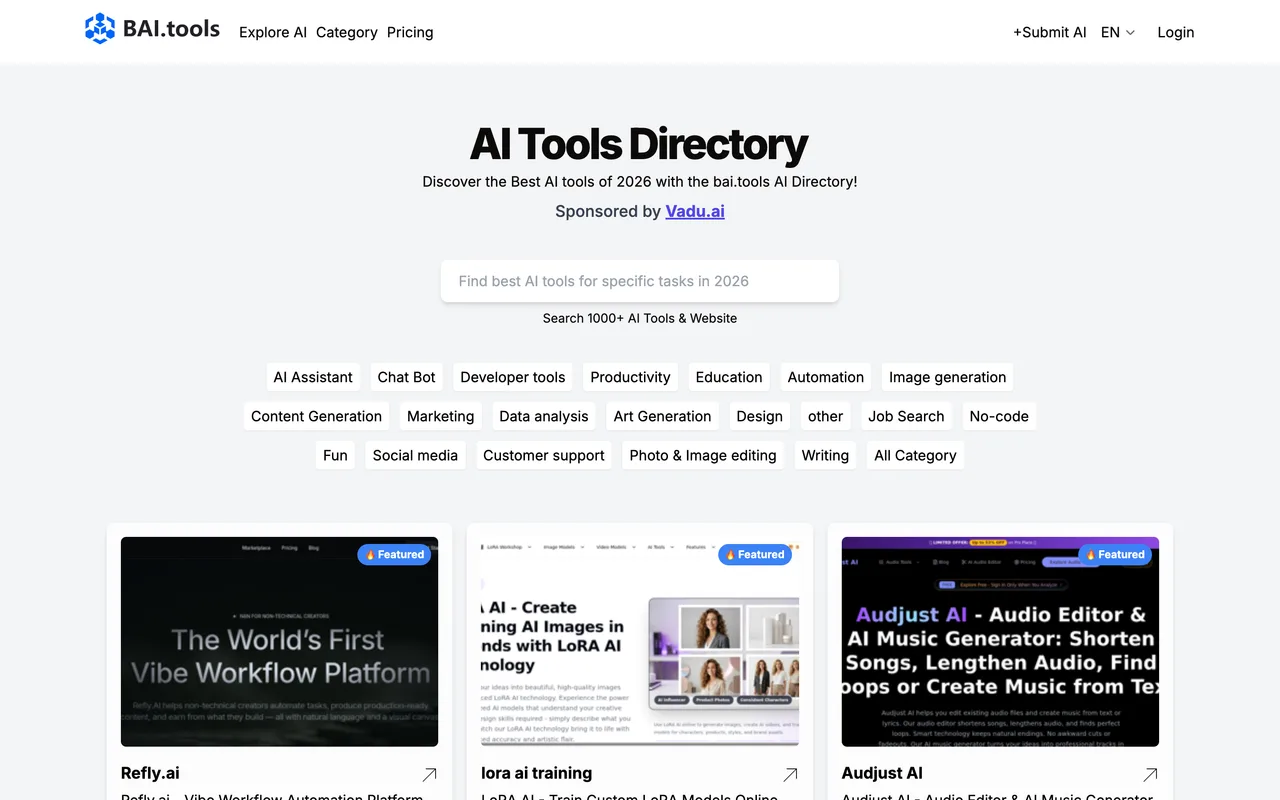 BAI.tools homepage