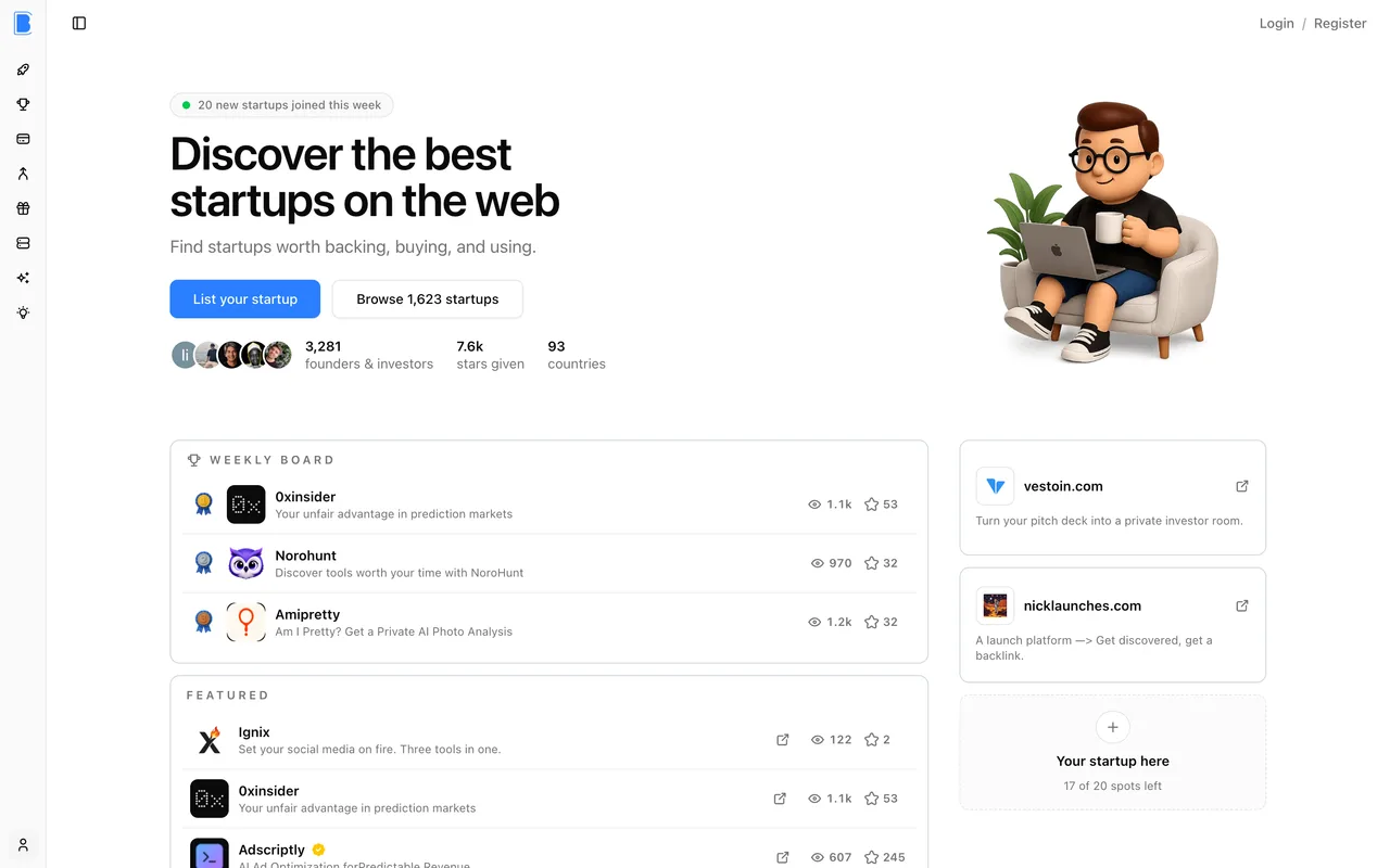 Bowora homepage