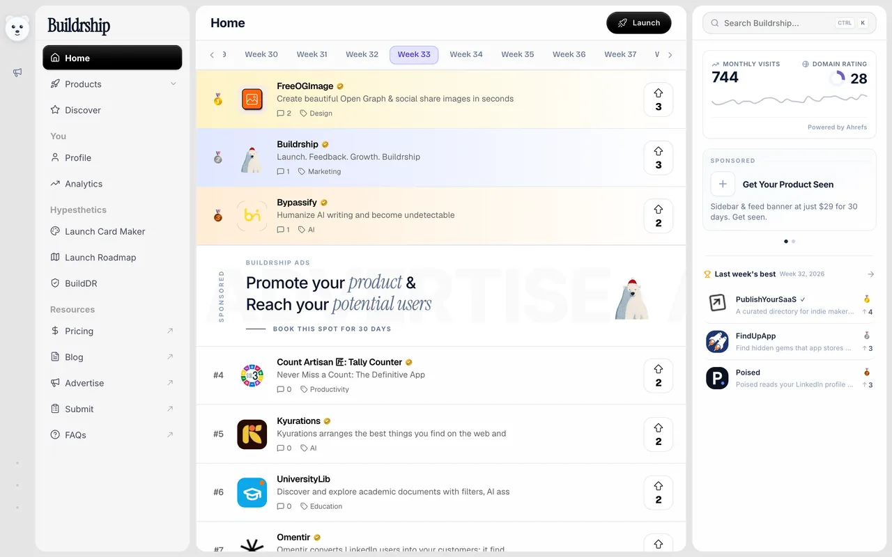 Buildrship homepage