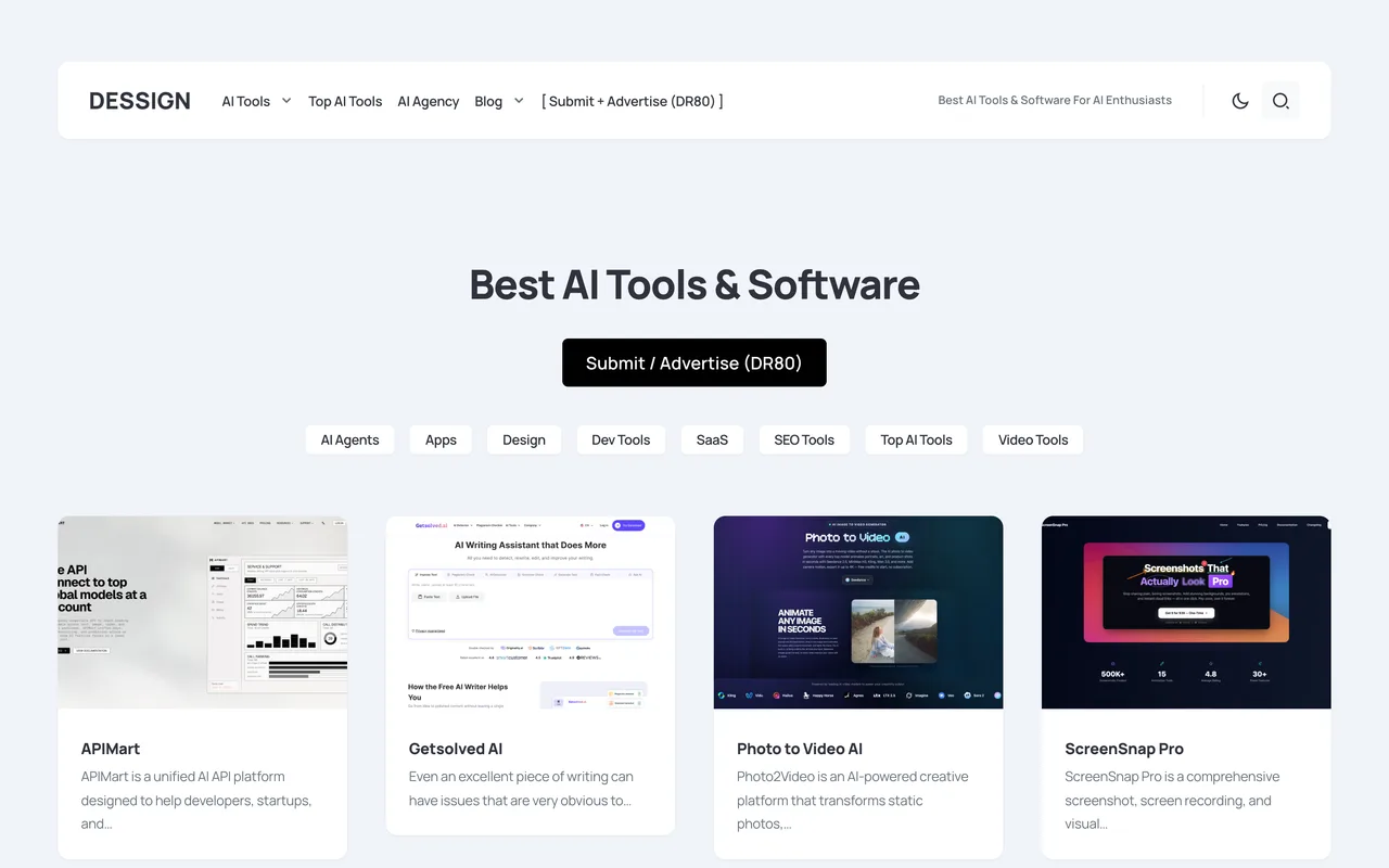 Dessign homepage