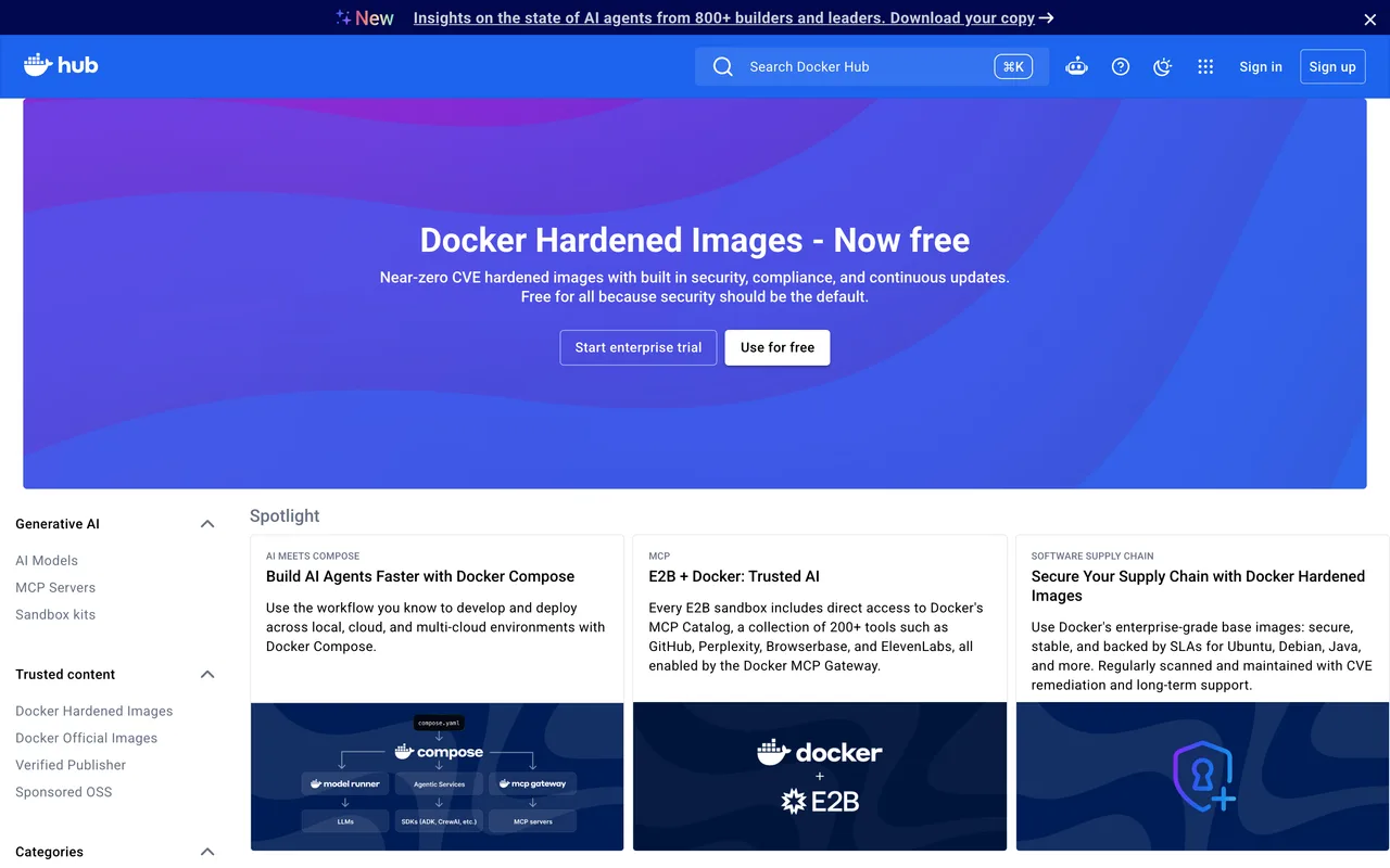 Docker MCP Catalog homepage