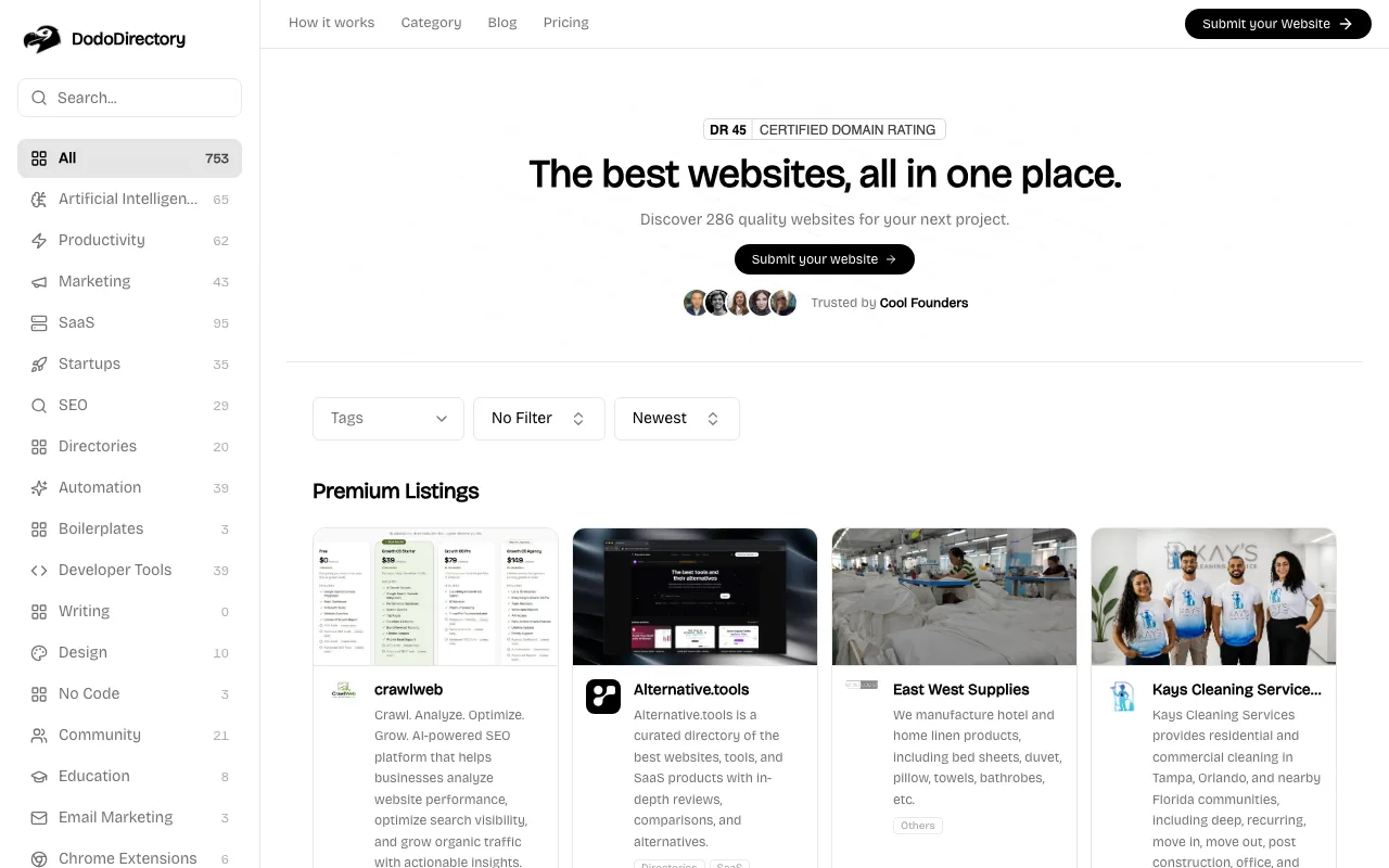 DodoDirectory homepage