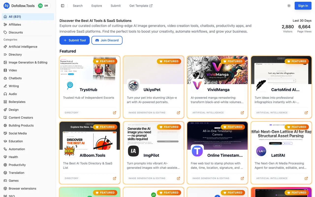 Dofollow.Tools homepage