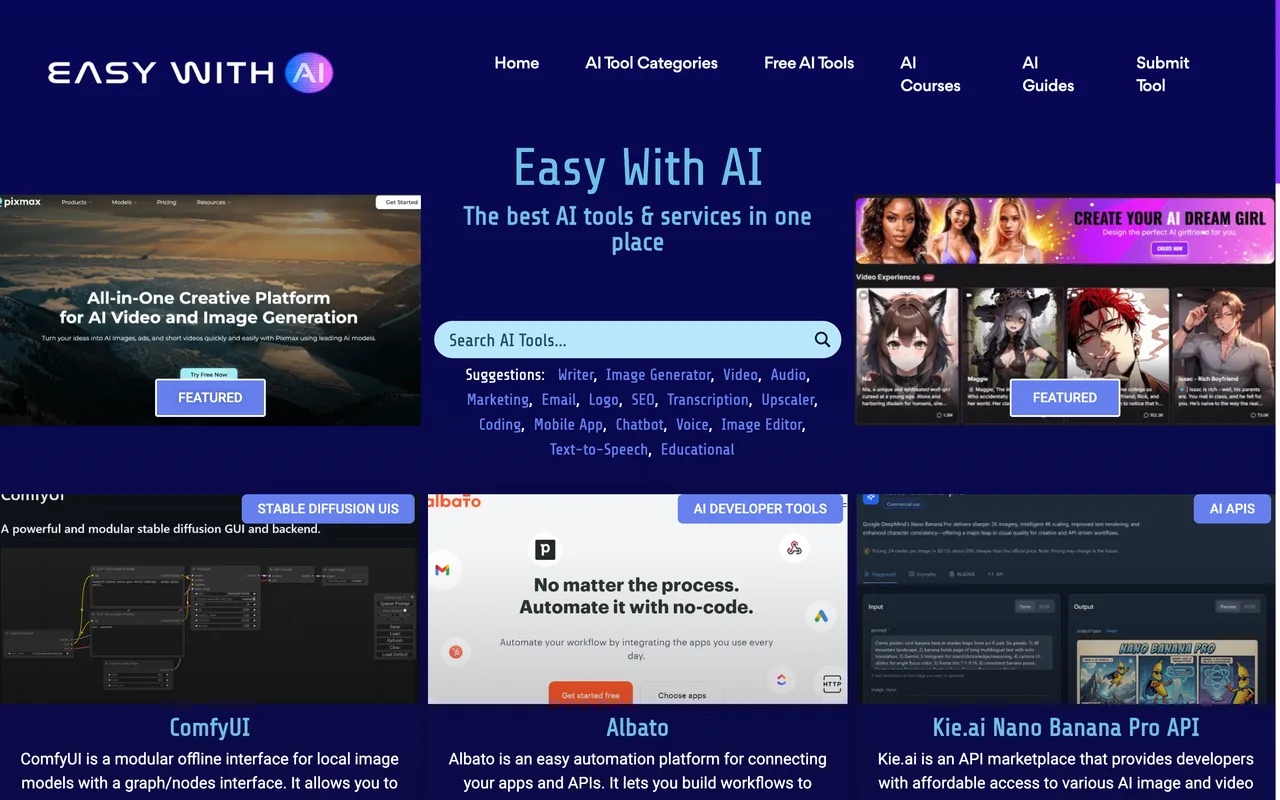 Easy With AI homepage