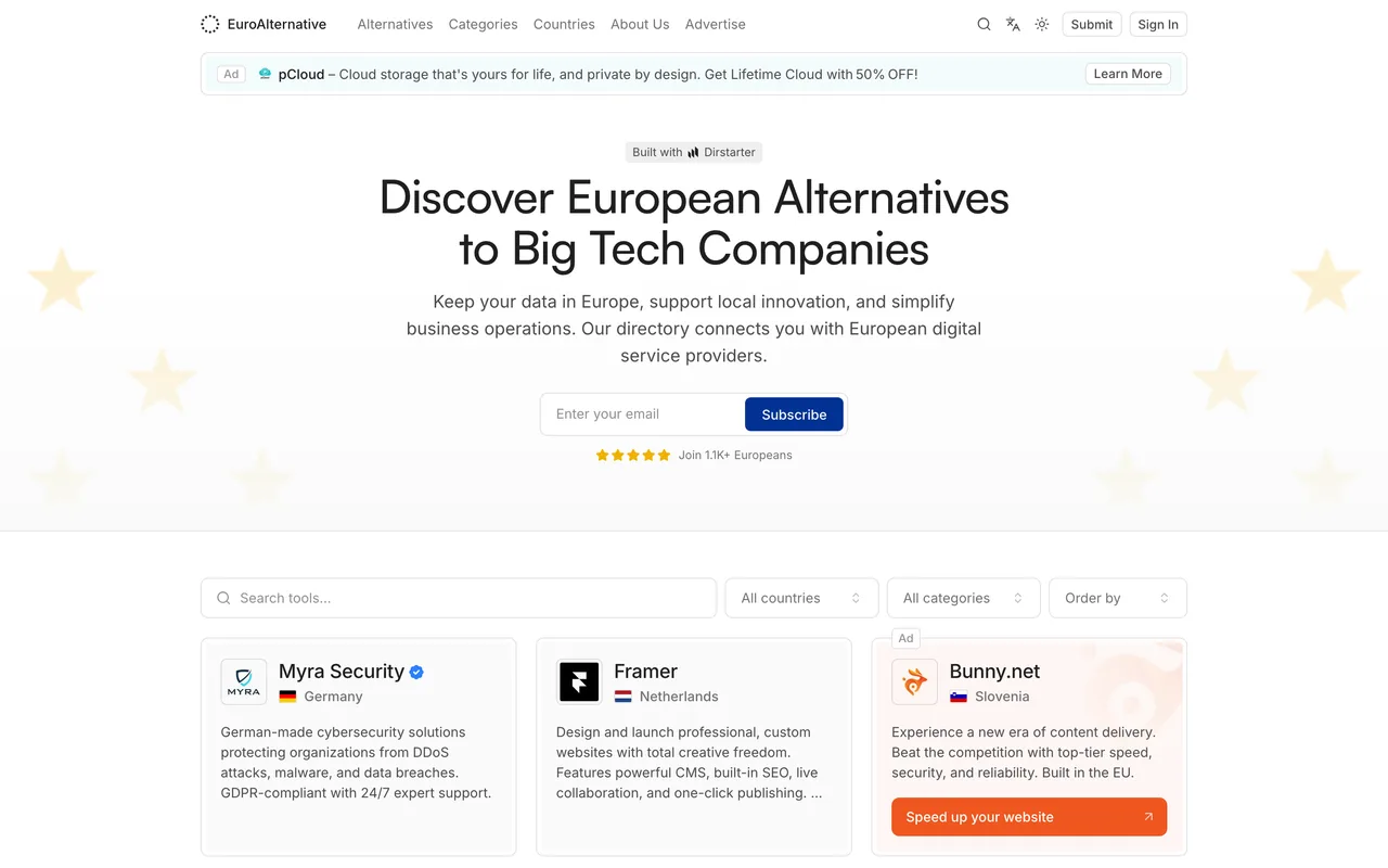 EuroAlternative homepage