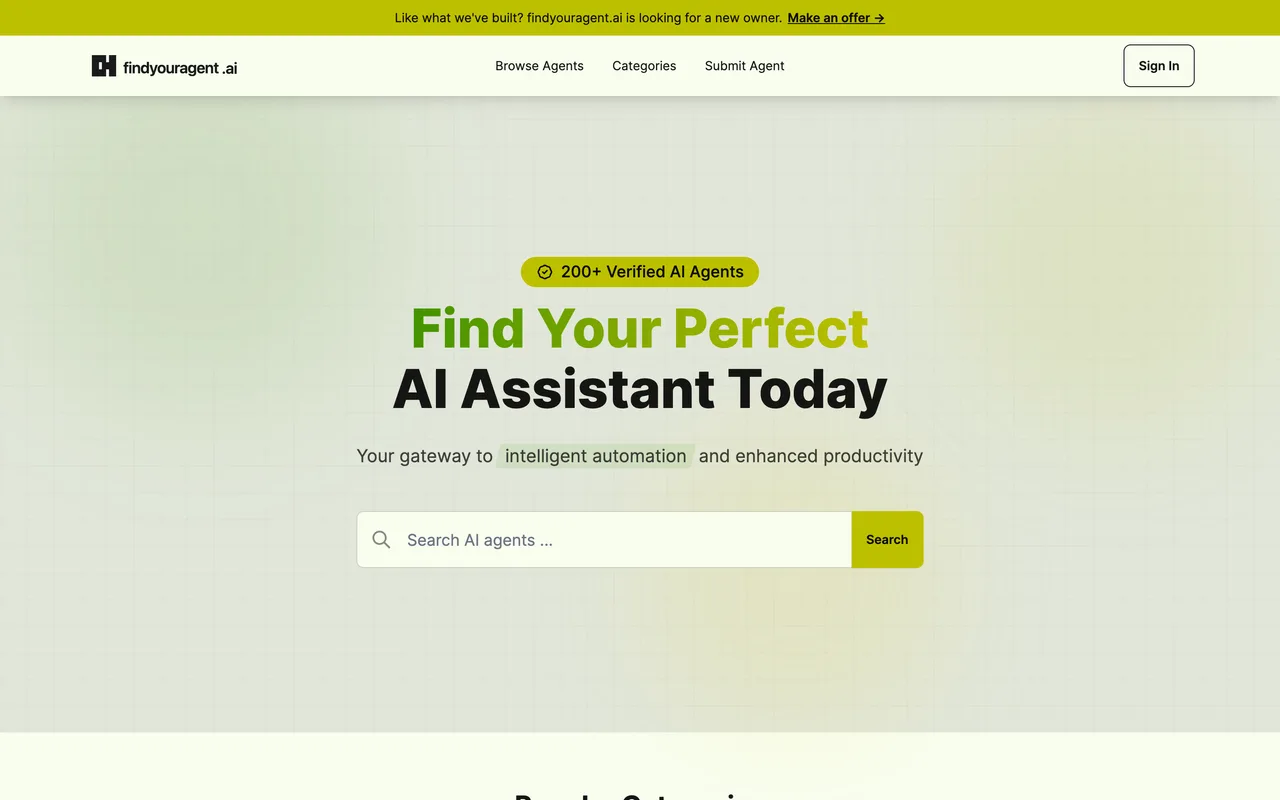 FindYourAgent homepage