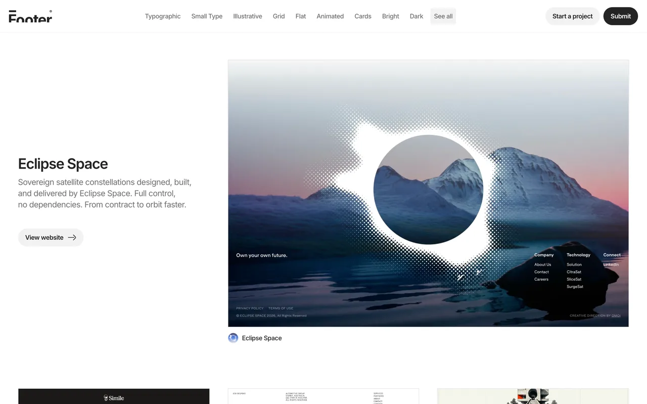Footer homepage