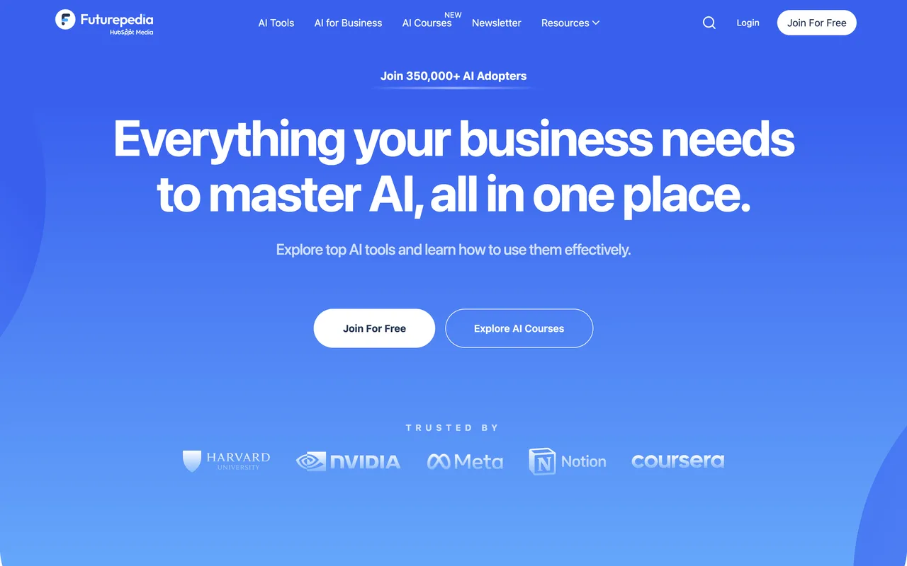 Futurepedia homepage