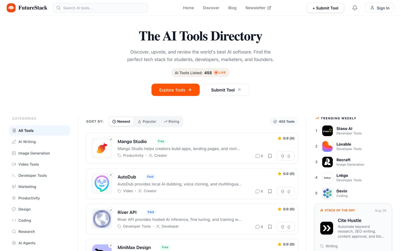 FutureStack homepage