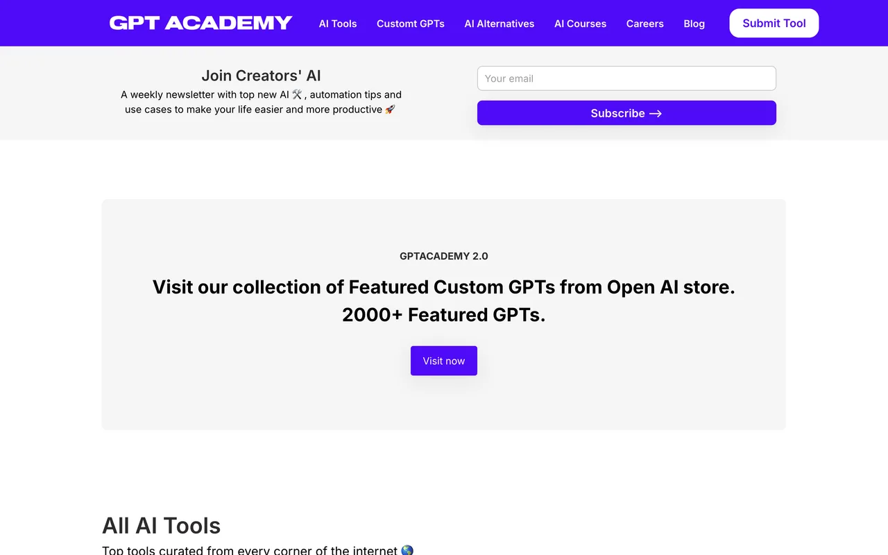 GPTAcademy homepage