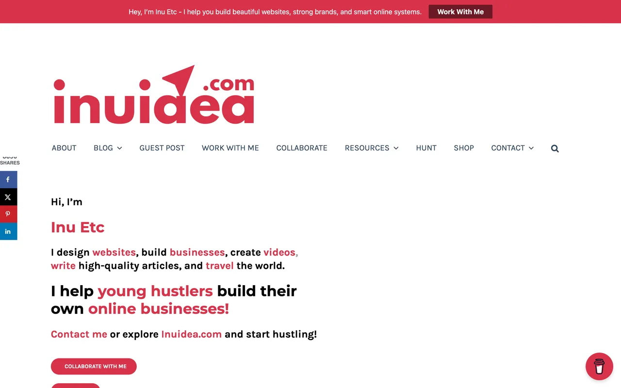 Inuidea Hunt homepage
