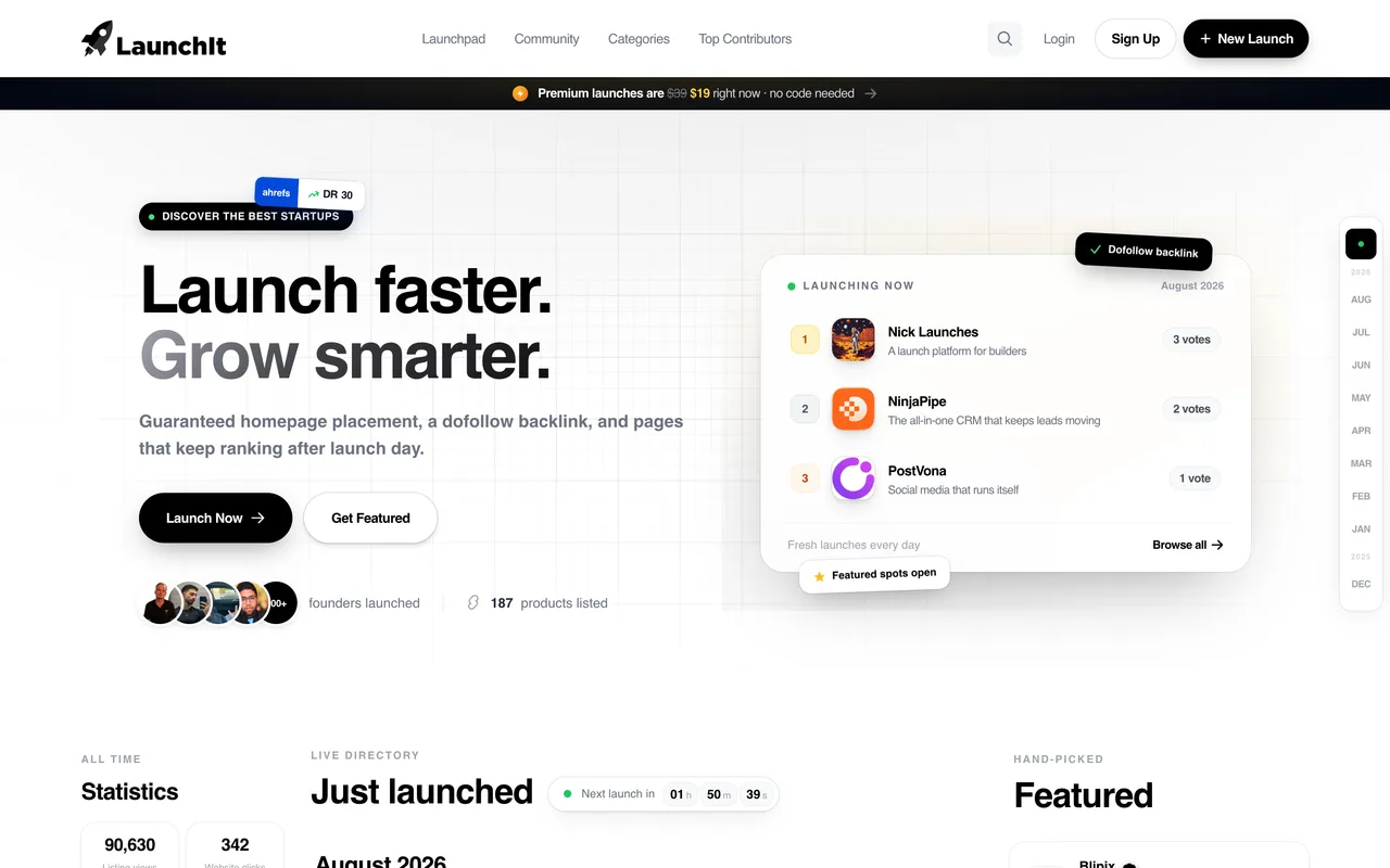 LaunchIt homepage