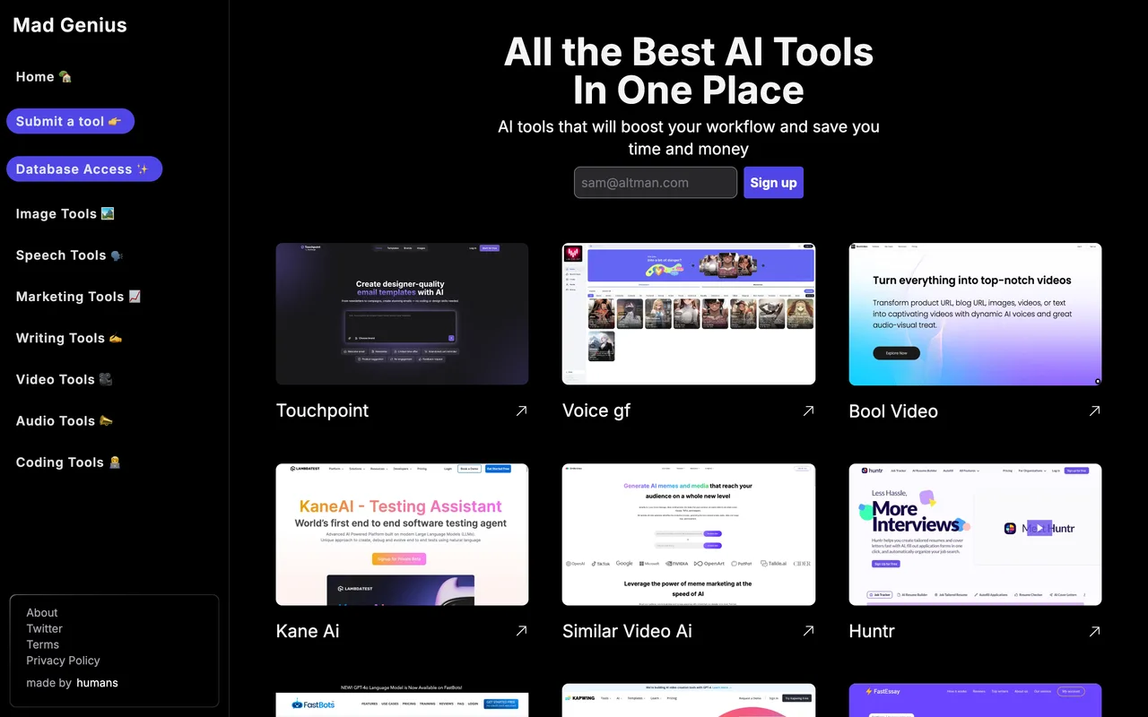 Mad Genius homepage