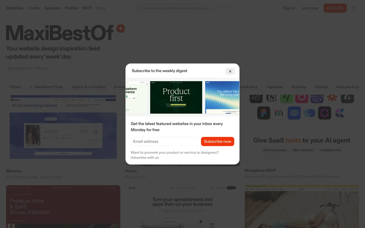 MaxiBestOf homepage