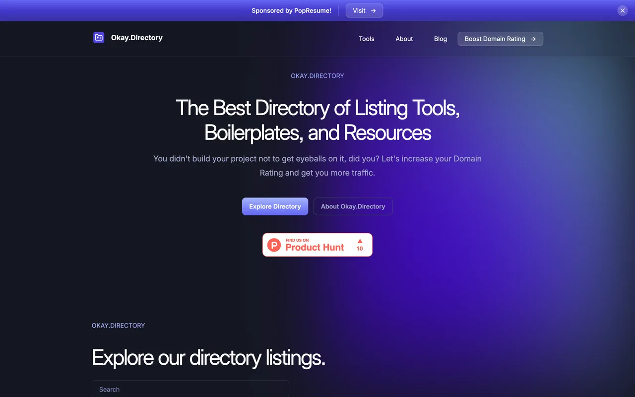 Okay.Directory homepage