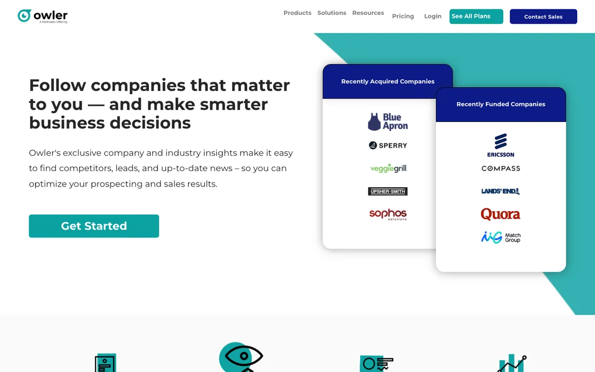 Owler homepage
