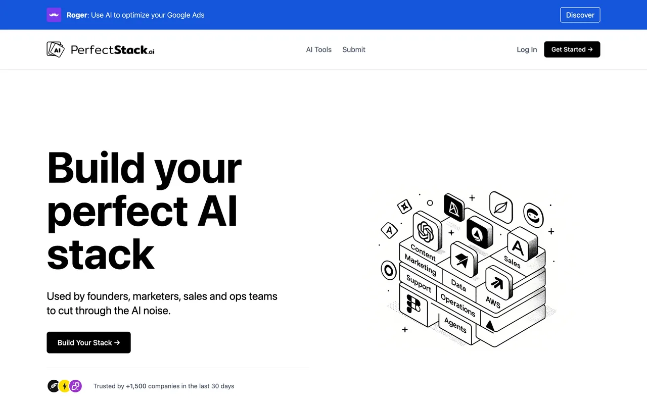 PerfectStack.ai homepage
