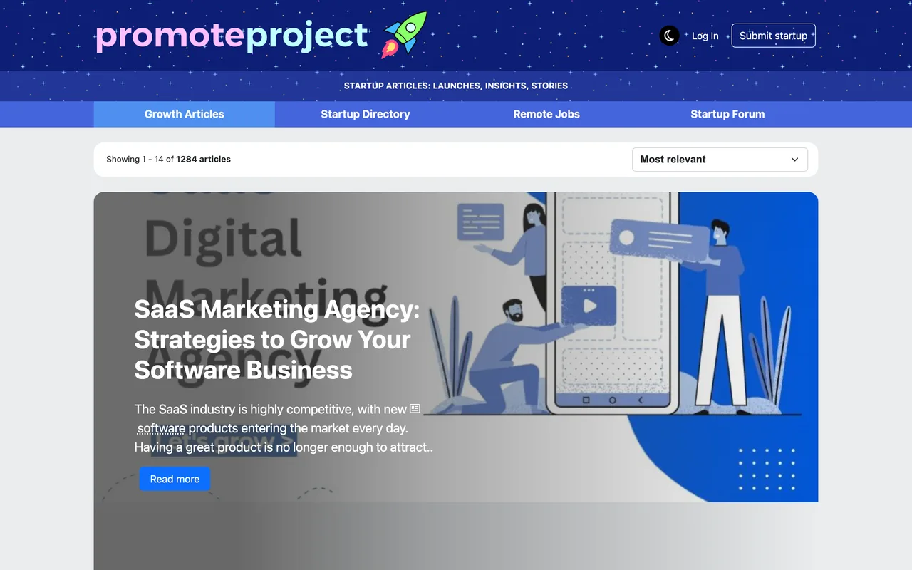 Promote Project homepage