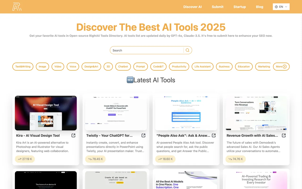 RightAI homepage