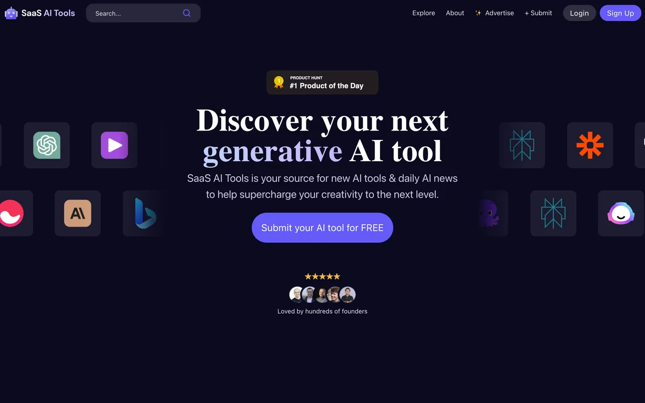 SaaS AI Tools homepage