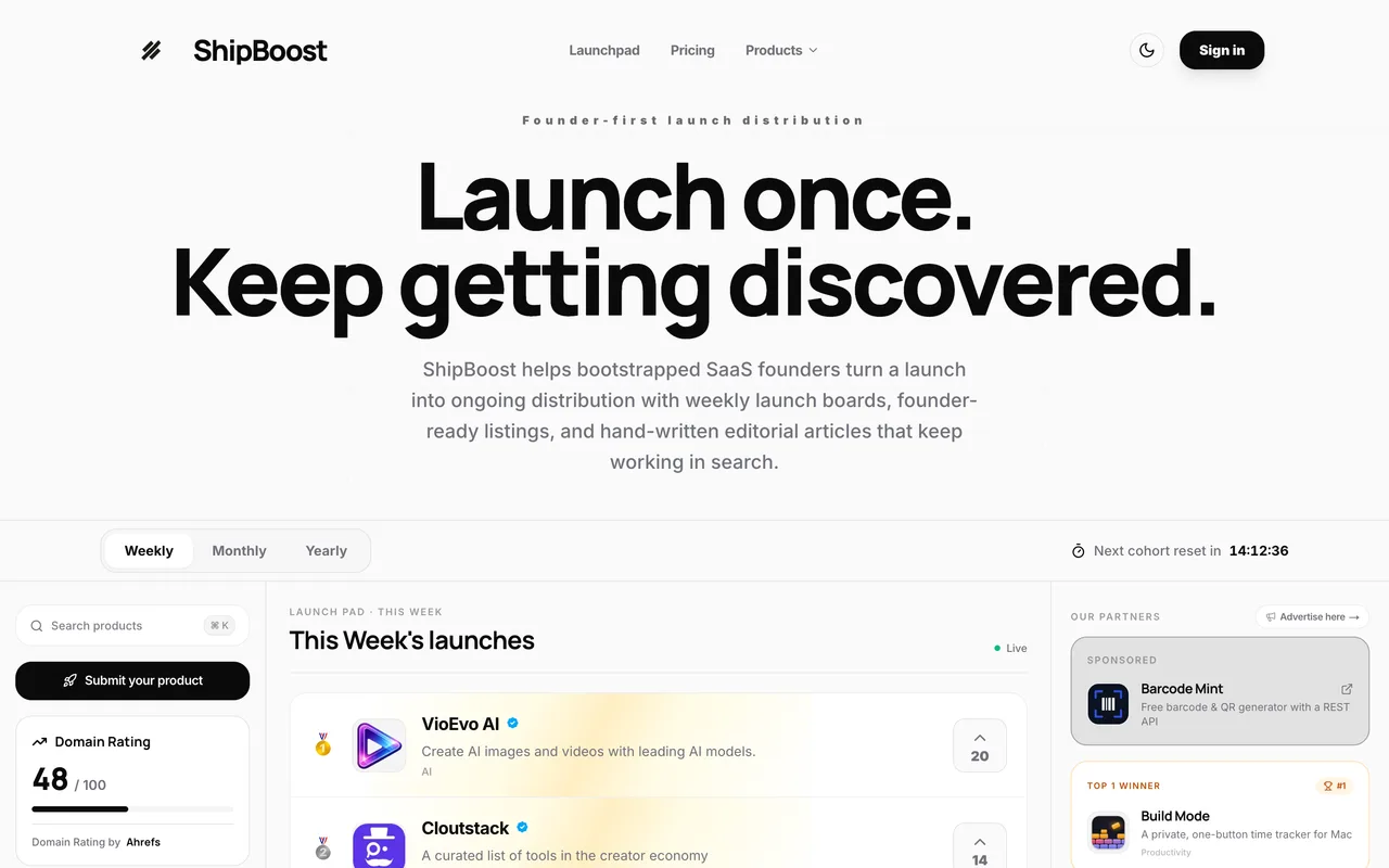 ShipBoost homepage