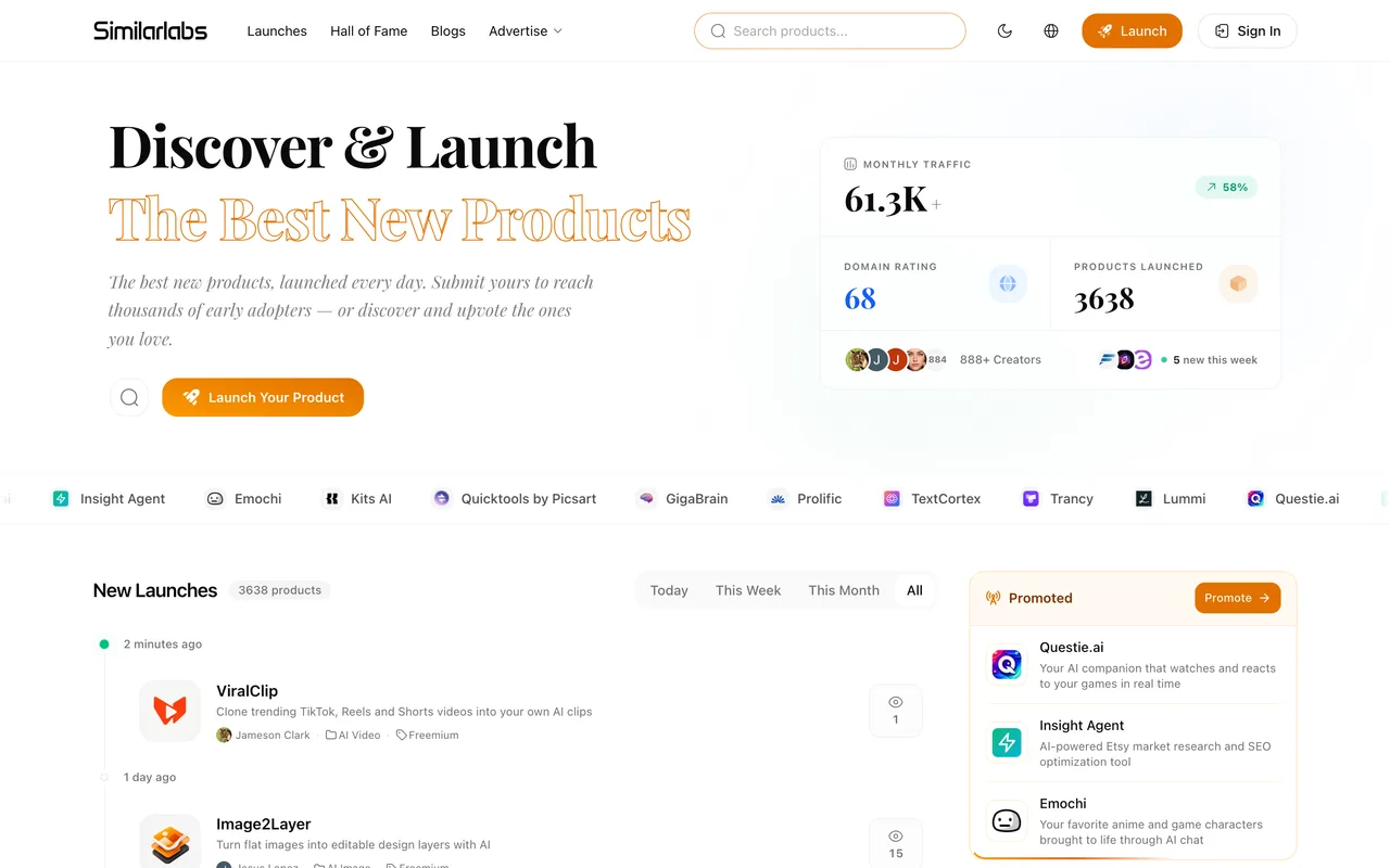 SimilarLabs homepage