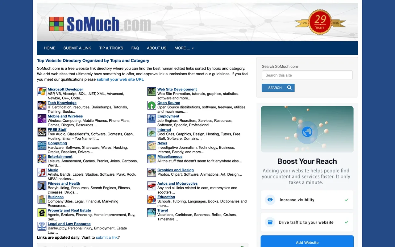 SoMuch.com homepage