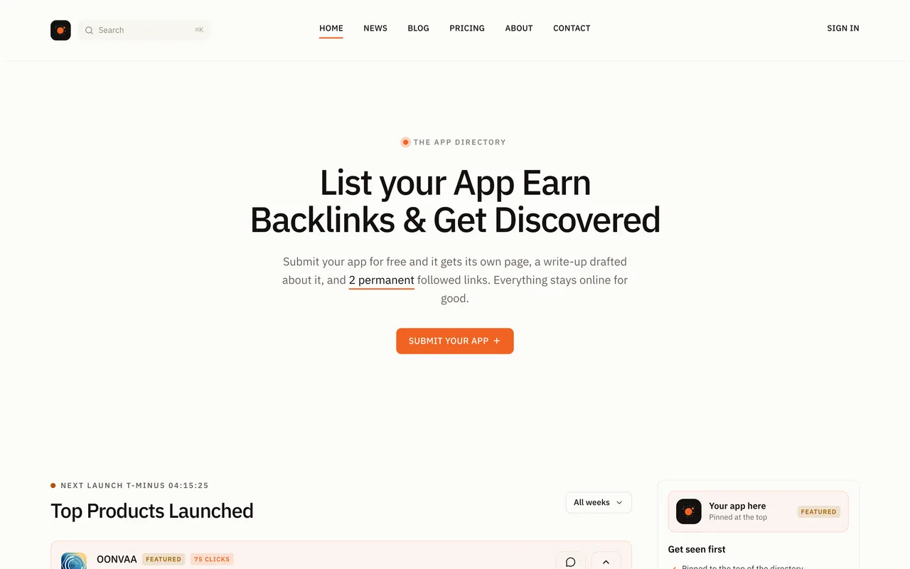 SpacerrApps homepage