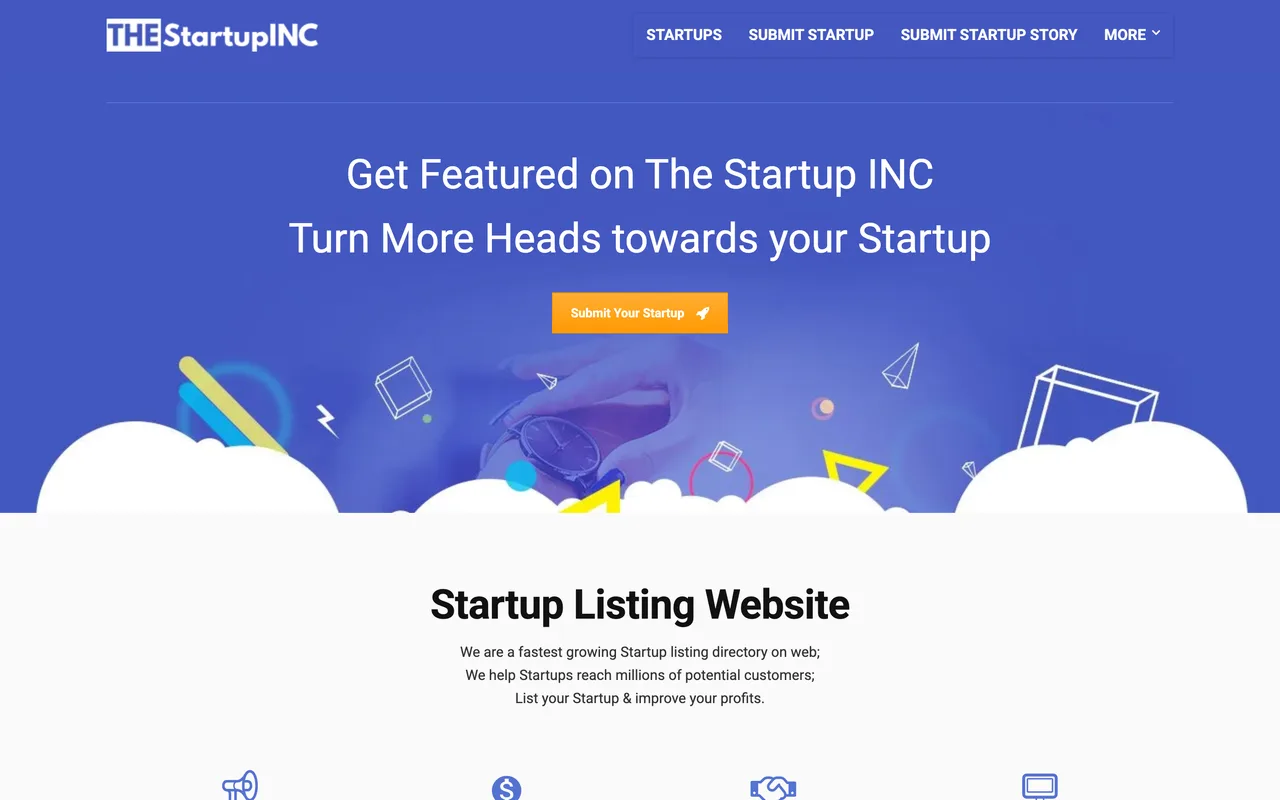 The Startup INC homepage