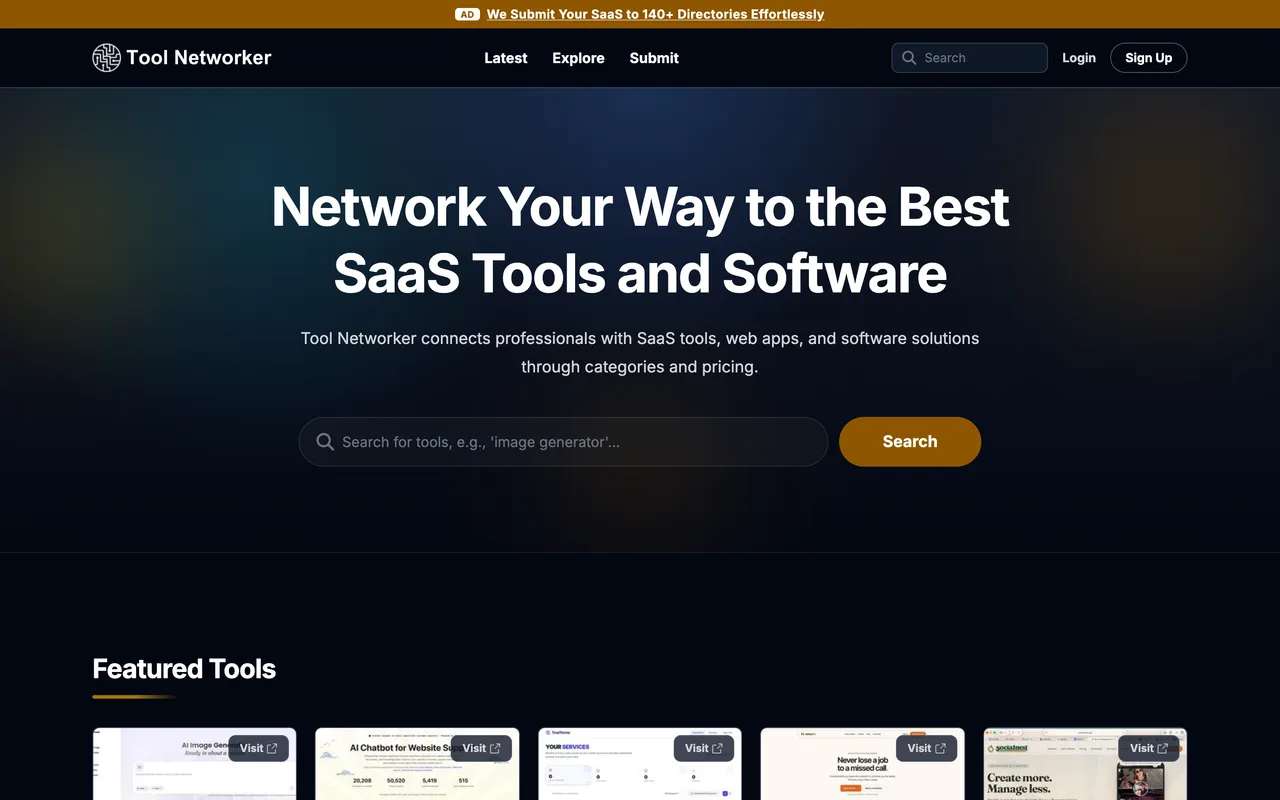 Tool Networker homepage