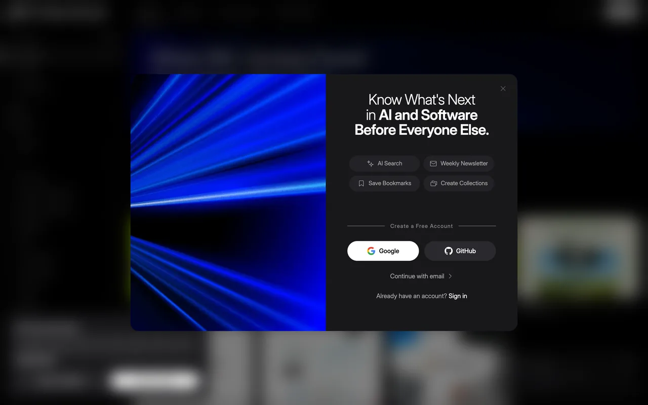 Toolfolio homepage