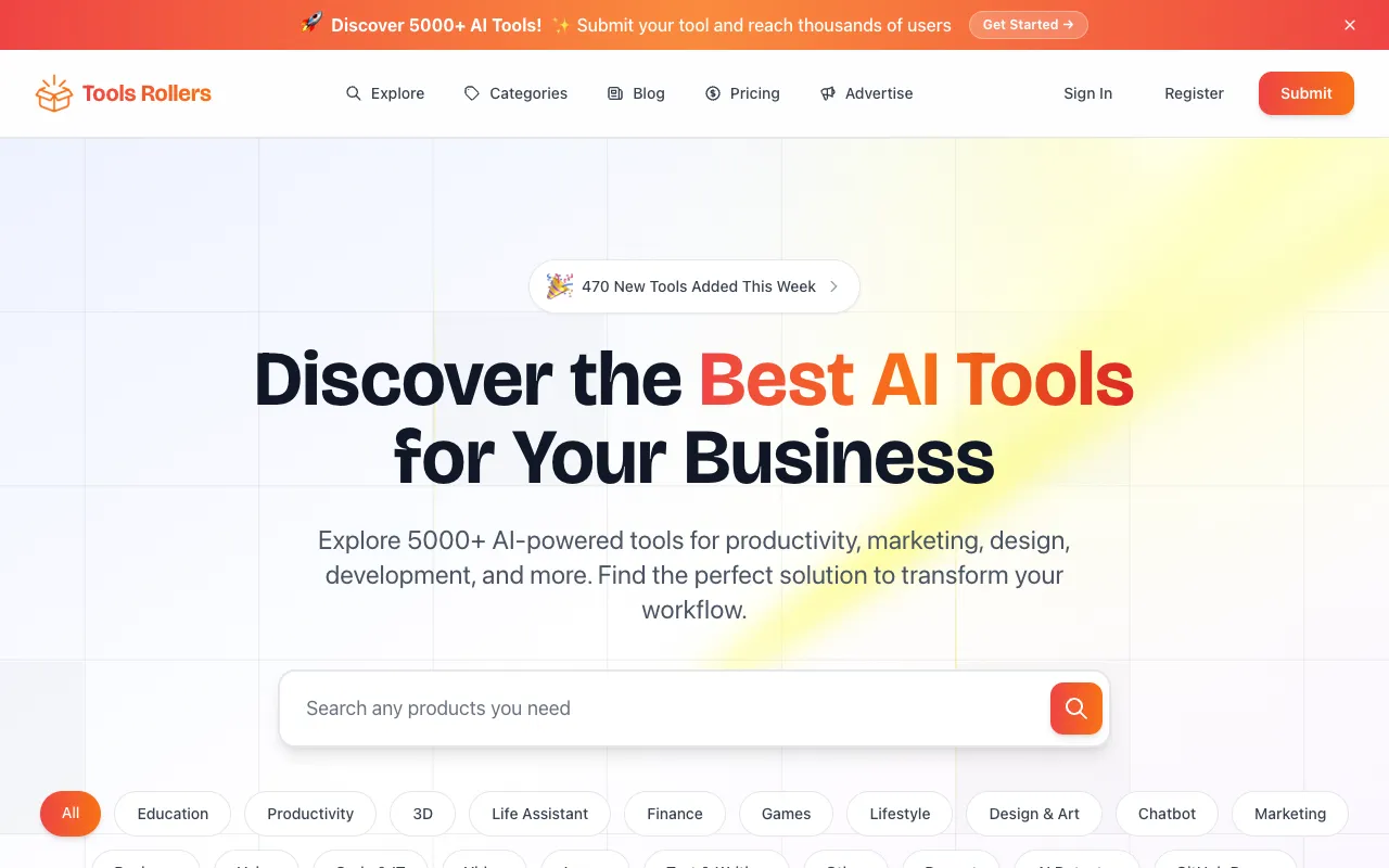 Tools Roller homepage