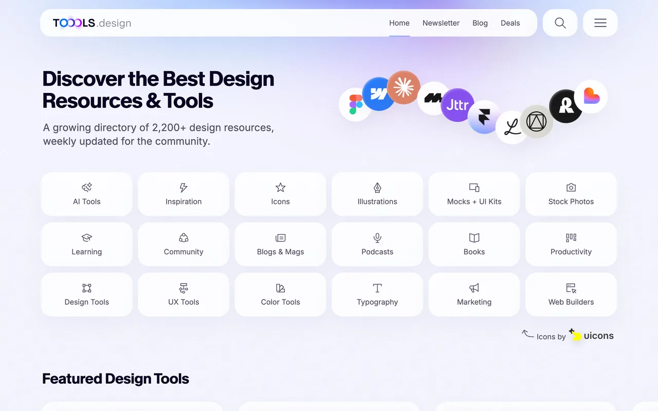 TOOOLS.design homepage