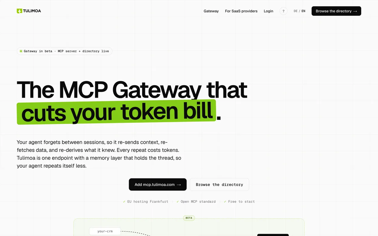 Tulimoa homepage