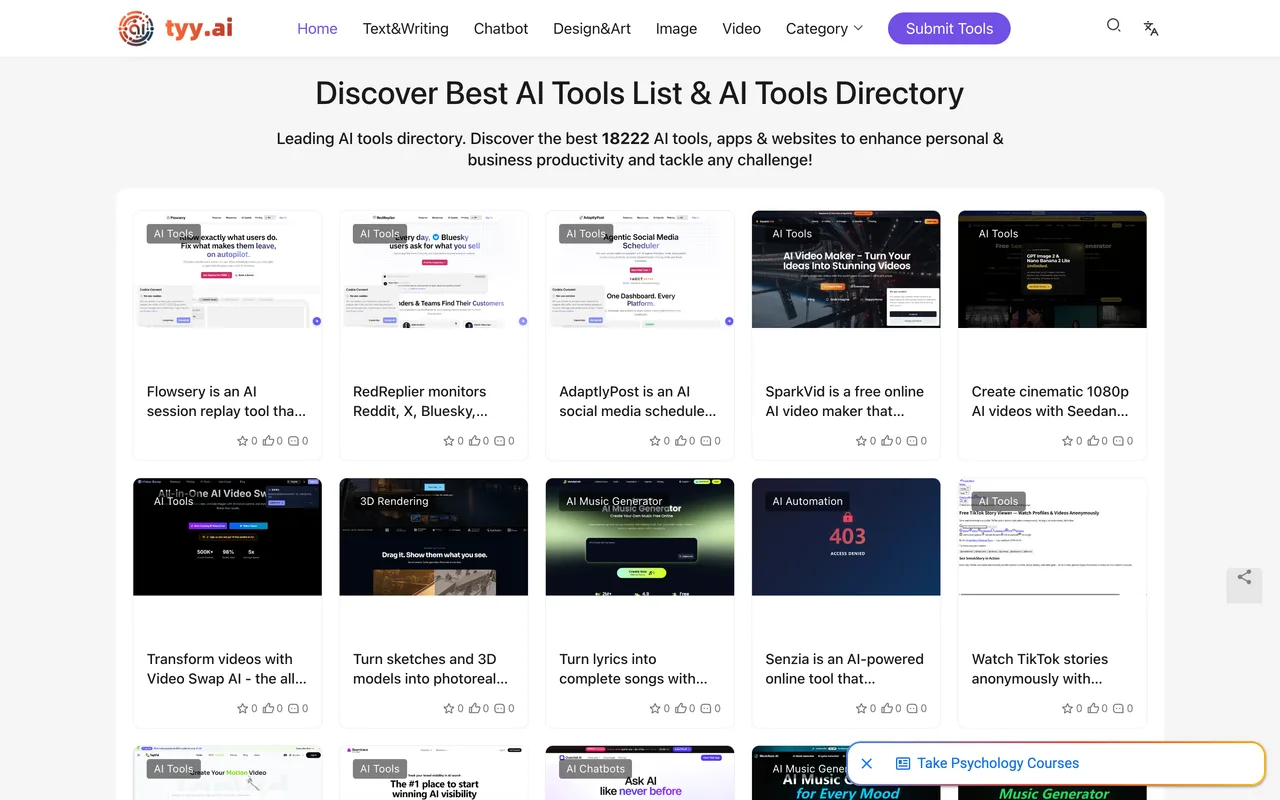 tyy.ai homepage