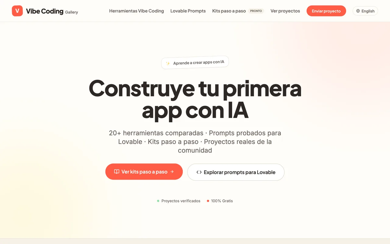 Vibe Coding Gallery homepage